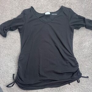 Columbia Women's Small Black Vneck Shirt Omni Wick Advanced Evaporation